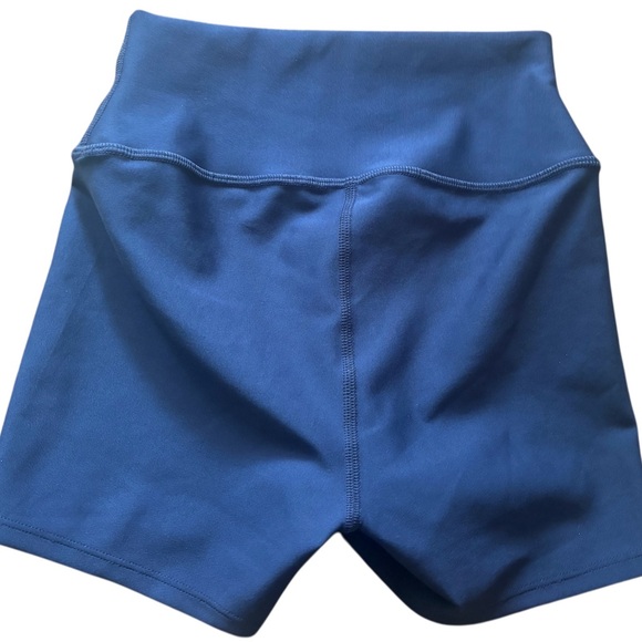 ALO YOGA High Waist AIRLIFT SHORTS 3" size XS Navy Gym Run Workout EUC - Picture 2 of 3